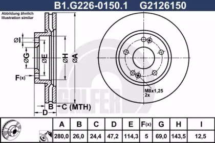 Тормозной диск (GALFER: B1.G226-0150.1)