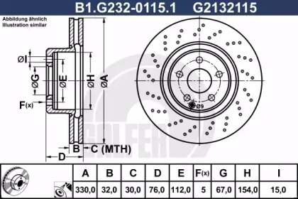 Тормозной диск (GALFER: B1.G232-0115.1)