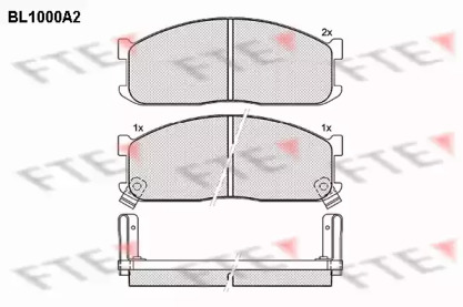 Комплект тормозных колодок (FTE: BL1000A2)