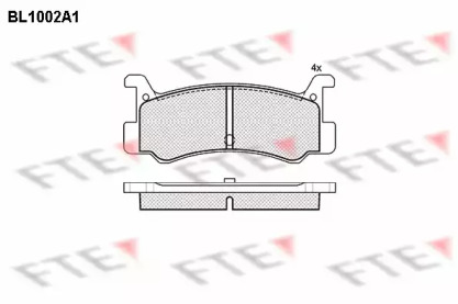 Комплект тормозных колодок (FTE: BL1002A1)