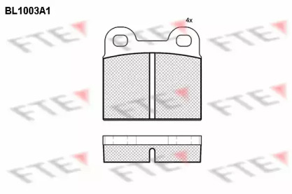 Комплект тормозных колодок (FTE: BL1003A1)