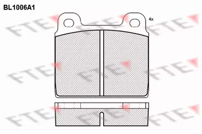 Комплект тормозных колодок (FTE: BL1006A1)