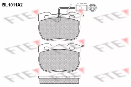 Комплект тормозных колодок (FTE: BL1011A2)