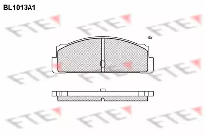 Комплект тормозных колодок (FTE: BL1013A1)