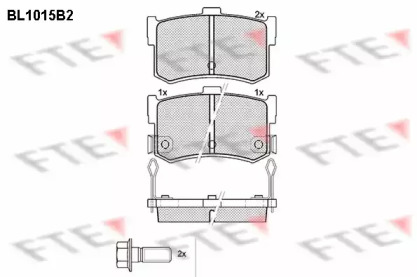 Комплект тормозных колодок (FTE: BL1015B2)