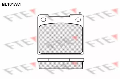 Комплект тормозных колодок (FTE: BL1017A1)