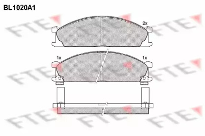 Комплект тормозных колодок (FTE: BL1020A1)