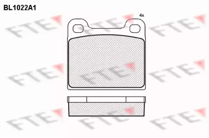 Комплект тормозных колодок (FTE: BL1022A1)