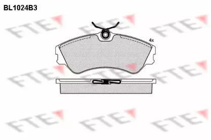 Комплект тормозных колодок (FTE: BL1024B3)