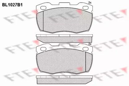 Комплект тормозных колодок (FTE: BL1027B1)