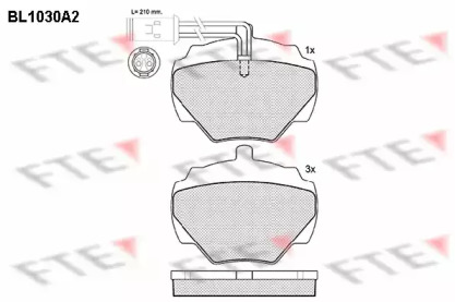 Комплект тормозных колодок (FTE: BL1030A2)