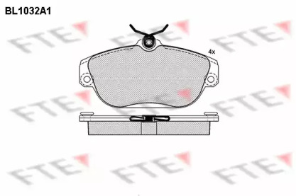 Комплект тормозных колодок (FTE: BL1032A1)