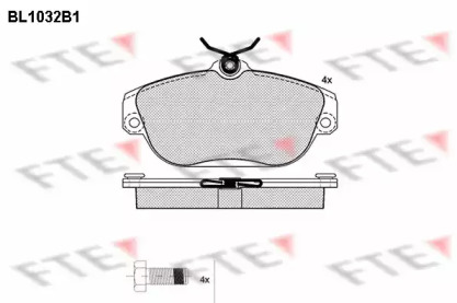 Комплект тормозных колодок (FTE: BL1032B1)