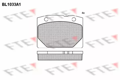 Комплект тормозных колодок (FTE: BL1033A1)