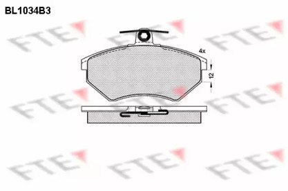 Комплект тормозных колодок (FTE: BL1034B3)