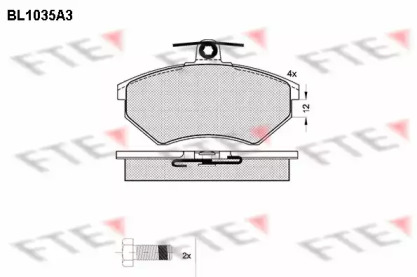 Комплект тормозных колодок (FTE: BL1035A3)