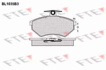 Комплект тормозных колодок (FTE: BL1035B3)