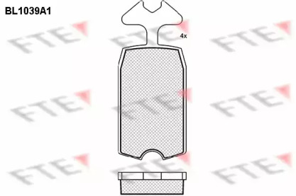 Комплект тормозных колодок (FTE: BL1039A1)