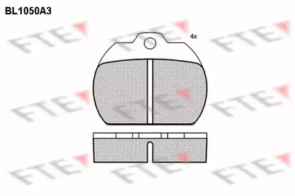 Комплект тормозных колодок (FTE: BL1050A3)