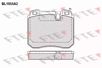 Комплект тормозных колодок (FTE: BL1055A2)