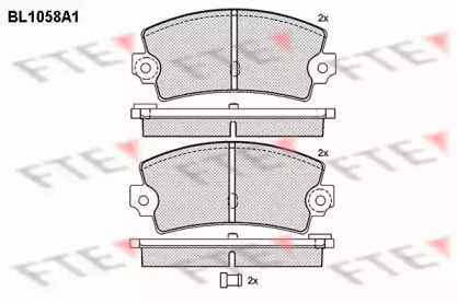 Комплект тормозных колодок (FTE: BL1058A1)