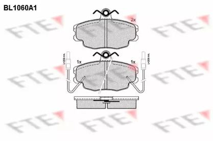 Комплект тормозных колодок (FTE: BL1060A1)