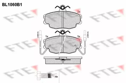 Комплект тормозных колодок (FTE: BL1060B1)