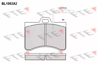 Комплект тормозных колодок (FTE: BL1062A2)