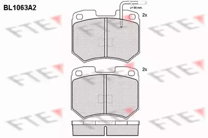 Комплект тормозных колодок (FTE: BL1063A2)