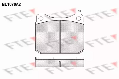 Комплект тормозных колодок (FTE: BL1070A2)