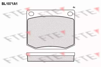 Комплект тормозных колодок (FTE: BL1071A1)