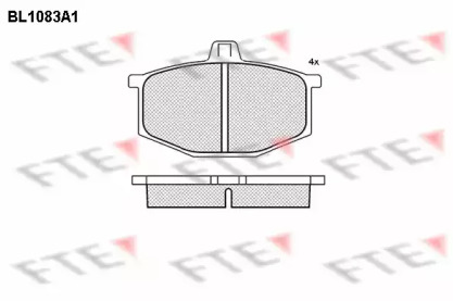 Комплект тормозных колодок (FTE: BL1083A1)