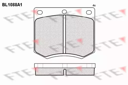 Комплект тормозных колодок (FTE: BL1088A1)