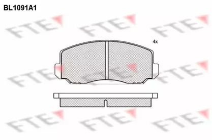 Комплект тормозных колодок (FTE: BL1091A1)