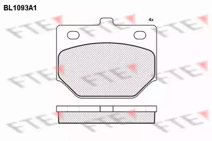 Комплект тормозных колодок (FTE: BL1093A1)