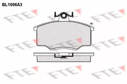 Комплект тормозных колодок (FTE: BL1096A3)