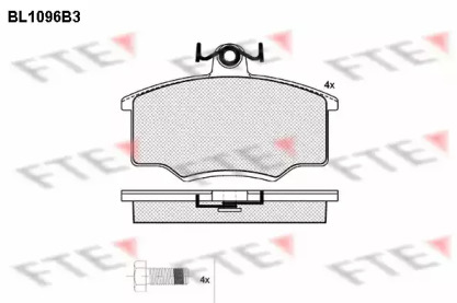 Комплект тормозных колодок (FTE: BL1096B3)