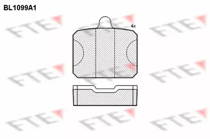 Комплект тормозных колодок (FTE: BL1099A1)