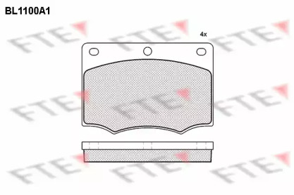 Комплект тормозных колодок (FTE: BL1100A1)