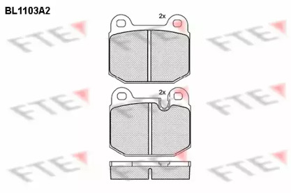 Комплект тормозных колодок (FTE: BL1103A2)