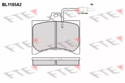 Комплект тормозных колодок (FTE: BL1105A2)