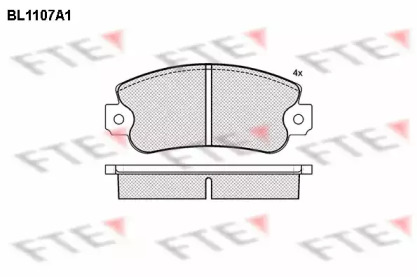 Комплект тормозных колодок (FTE: BL1107A1)