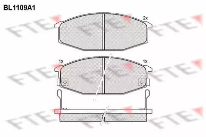 Комплект тормозных колодок (FTE: BL1109A1)