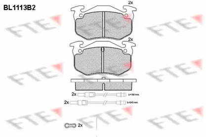 Комплект тормозных колодок (FTE: BL1113B2)