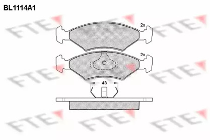 Комплект тормозных колодок (FTE: BL1114A1)