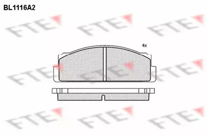 Комплект тормозных колодок (FTE: BL1116A2)