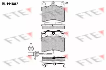 Комплект тормозных колодок (FTE: BL1118A2)