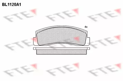 Комплект тормозных колодок (FTE: BL1120A1)