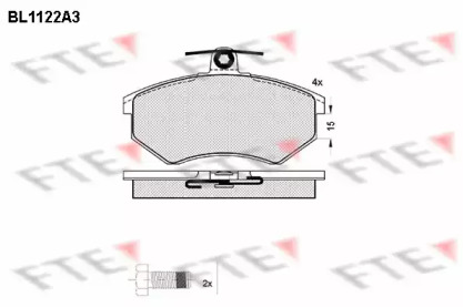 Комплект тормозных колодок (FTE: BL1122A3)