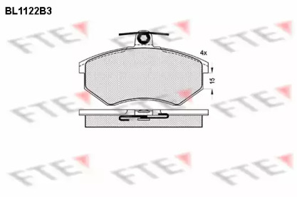 Комплект тормозных колодок (FTE: BL1122B3)